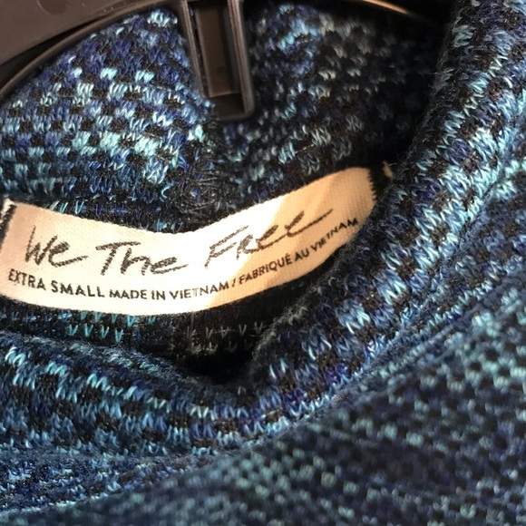 Free People Sunny Days Blue Turtleneck Sweater - Picture 14 of 16